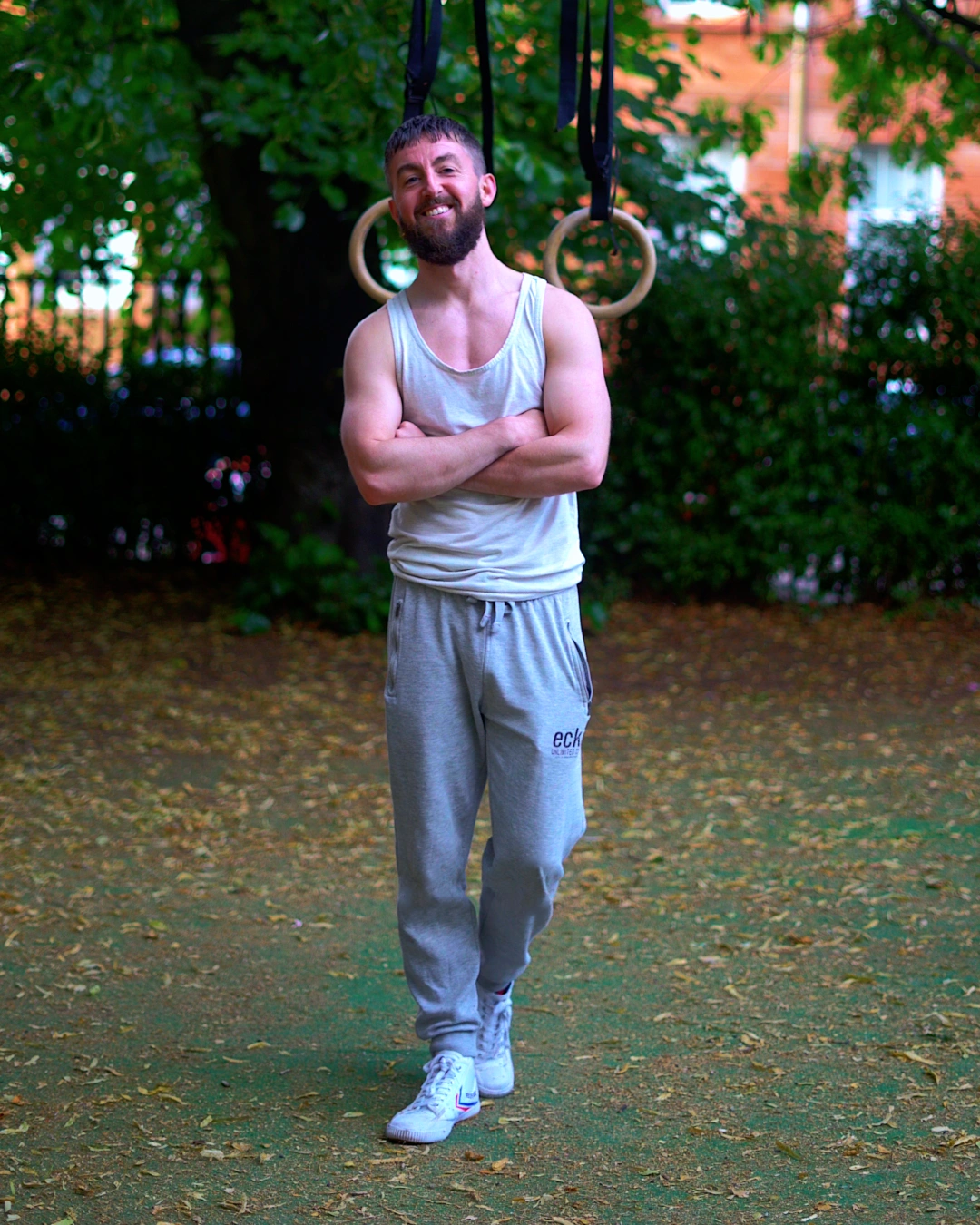 Patrick Queen, founder and personal trainer at Euphonic Health, standing outdoors in Glasgow